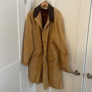 L.L. Bean Vintage Knee Length Barn Coat with Removable Fleece Lining